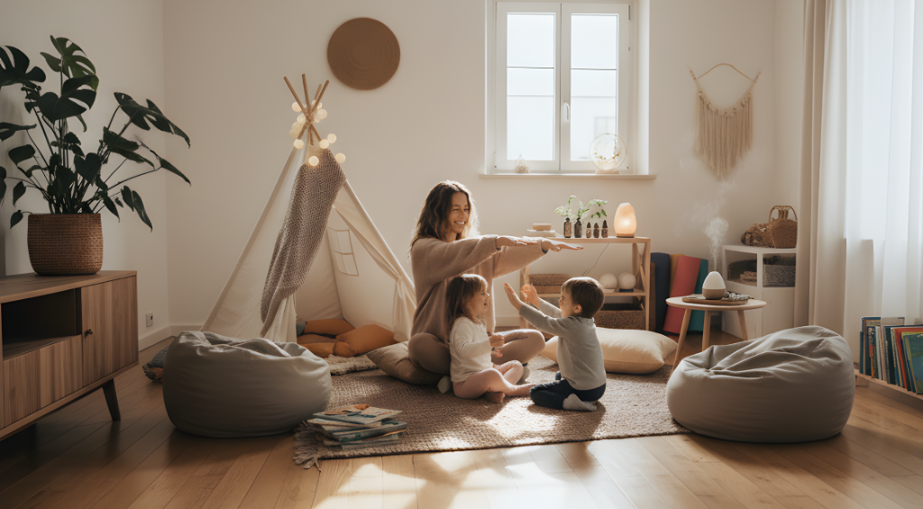 Illustration pour : Créer un coin détente sensoriel à la maison