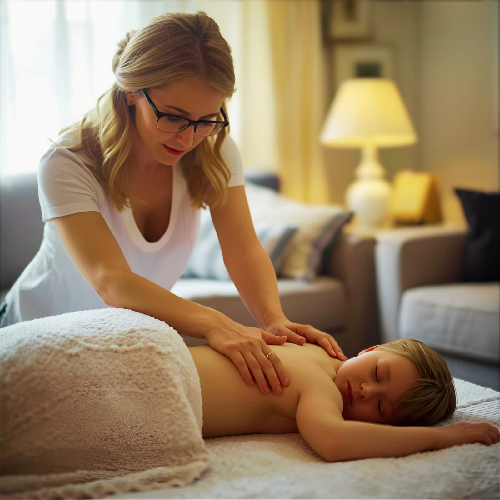 Illustration pour : Micro-massages express pour enfants et parents stressés